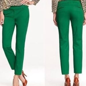 J Crew Cafe Capri wool pants Kelly Green